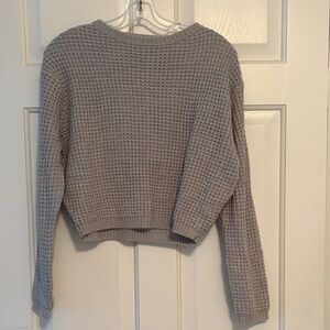 Urban Heritage Light Gray Waffle Knit Sweater